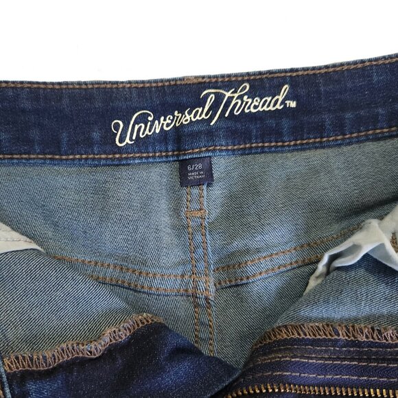 LIKE NEW Universal Thread High Rise Midi Denim Shorts - Picture 3 of 5